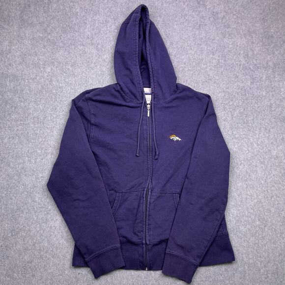 Reebok Other - Reebok Denver Broncos Hoodie Mens Small Blue Football NFL Full-Zip Sweatshirt